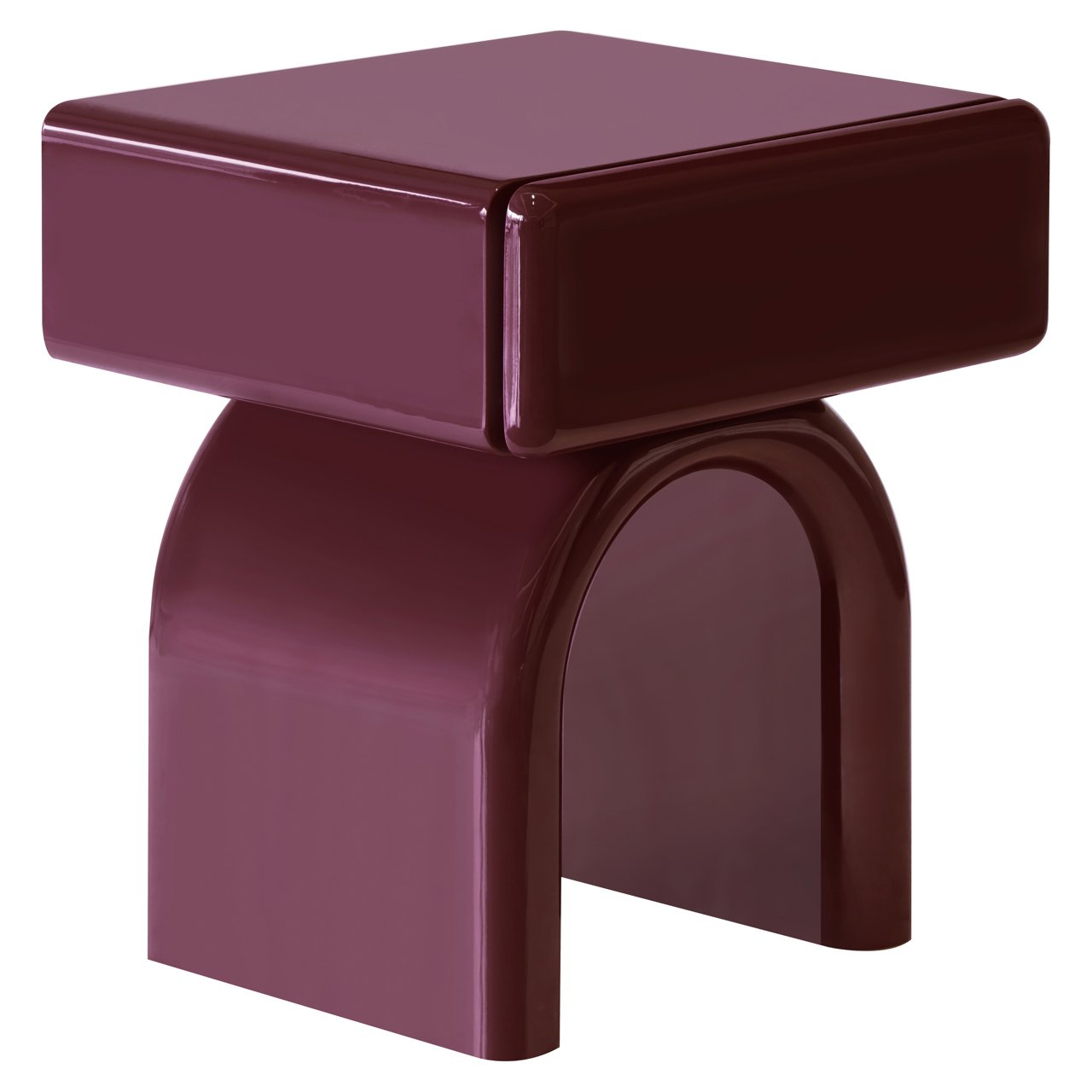 Nightstand Bennet burgundy 1-drawer