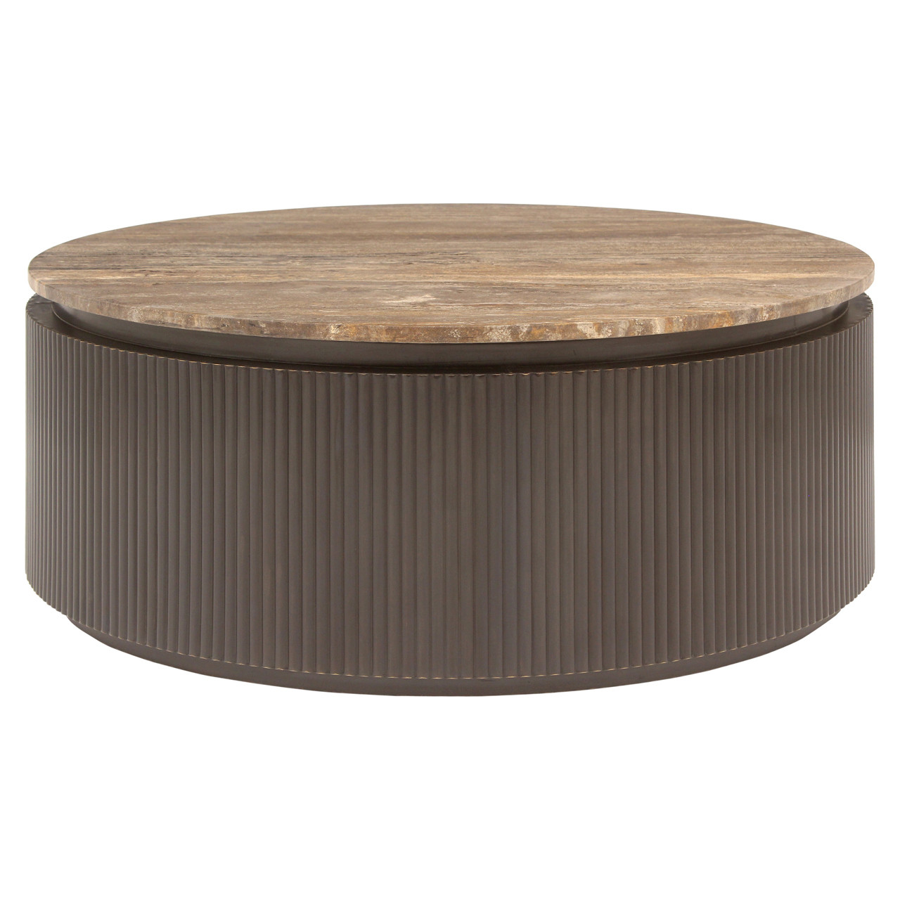 Coffee table Russo brown 90Ø