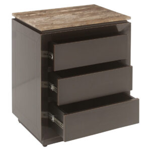 Nightstand Russo brown 3-drawers