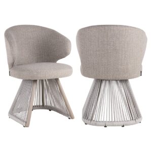 Outdoor dining chair Nuba greige alpine