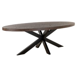 Dining table Watson brown 235 incl. spider leg black (Dark brown)