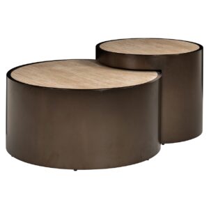 Coffee table Ronson set of 2 (Beige)