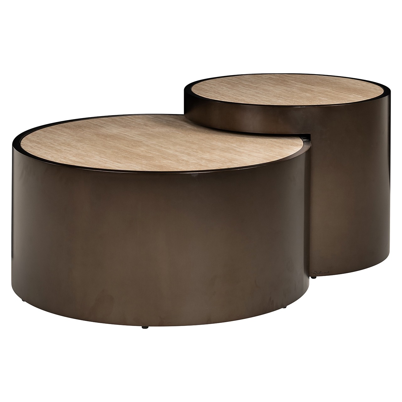 Coffee table Ronson set of 2 (Beige)