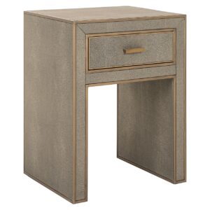 Nightstand Bloomville 1-drawer incl. glass (Brown)