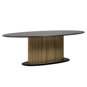 Dining table Ironville oval 235 (Black/gold)