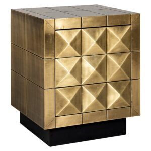 Nightstand Collada 3-drawers (Brushed Gold)