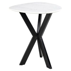 End table Trocadero white (Black/white)