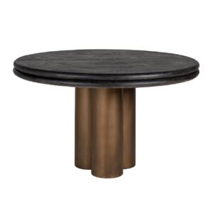Dining table Macaron 130Ø (Black rustic)