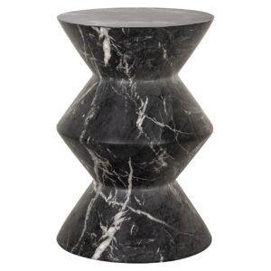 End table Bosco faux black marble (Black)
