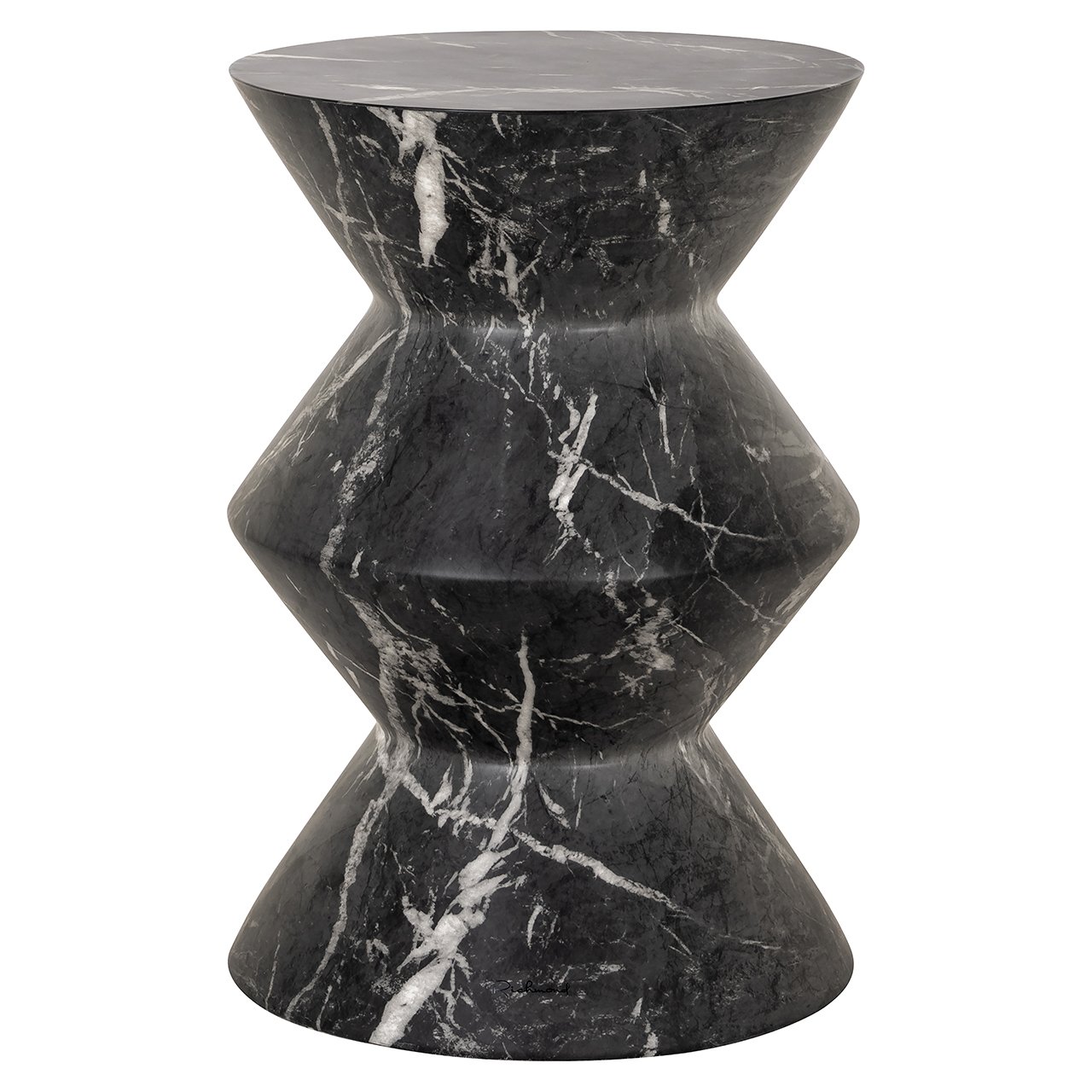 End table Bosco faux black marble (Black)