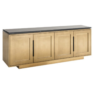 Sideboard Finsbury 4-doors (Black/gold)