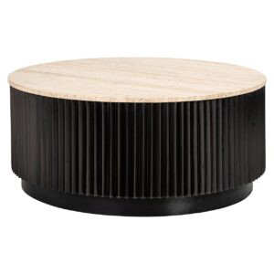 Coffee table Hampton 90Ø (Dark brown)