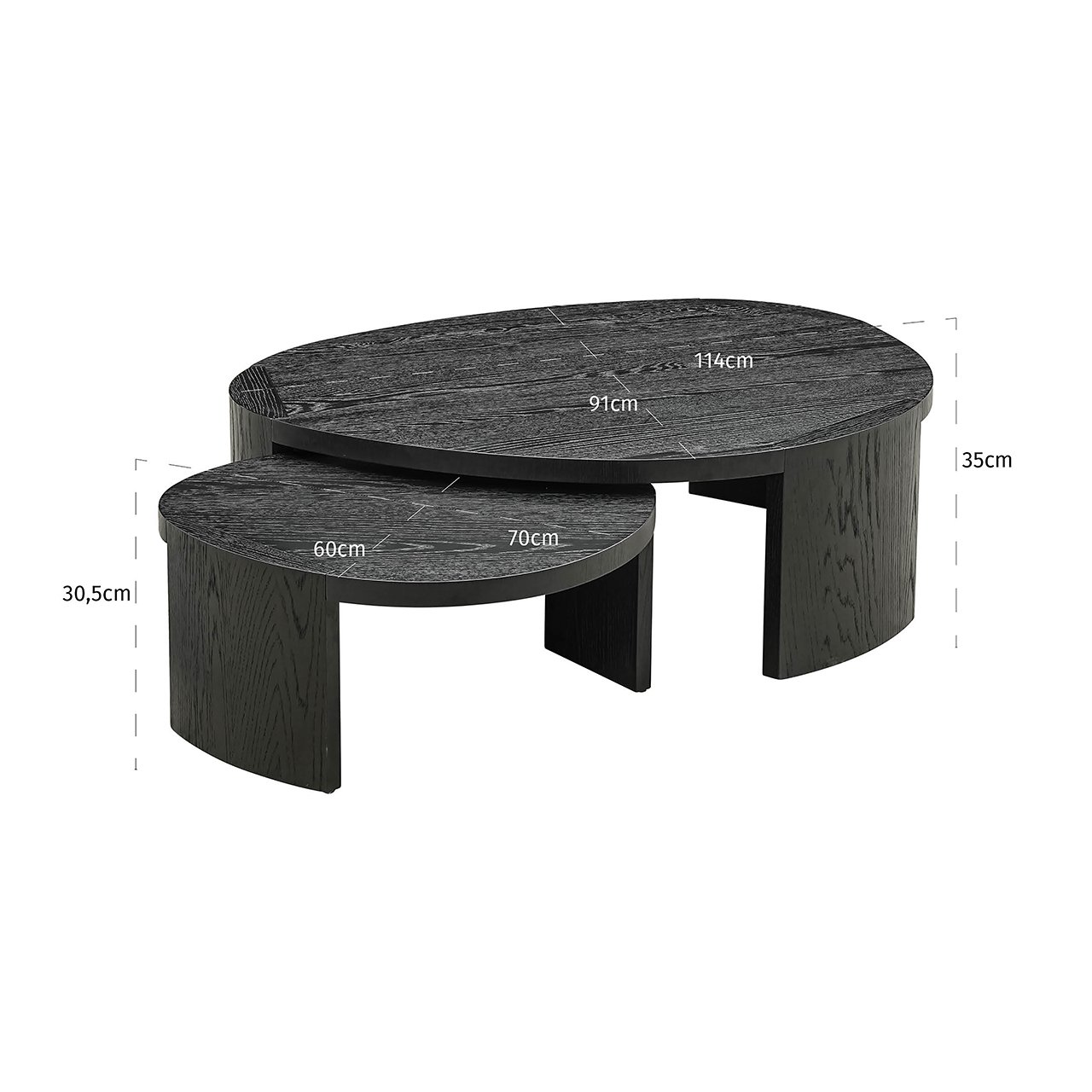 Coffee table Navarino set of 2 (Dark coffee) - obrazek 3