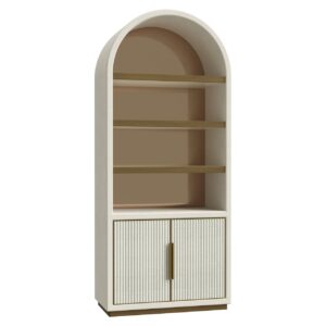 Display cabinet Tivoli with arched top 2-doors 3-shelves (White)