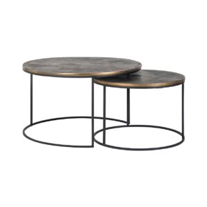 Coffee table Tulum set of 2 (Brushed Gold)