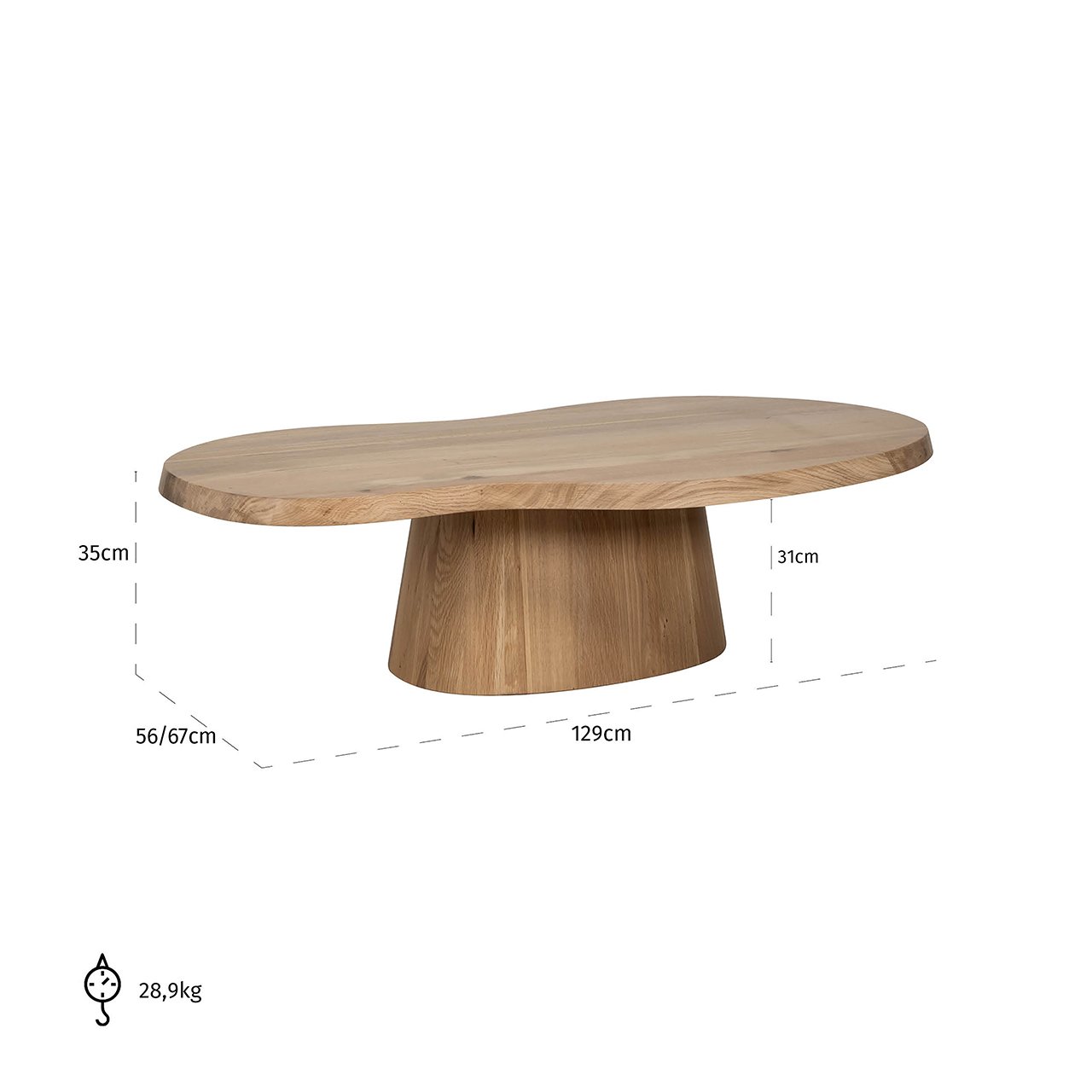 Coffee table Riva (Natural oak) - obrazek 5