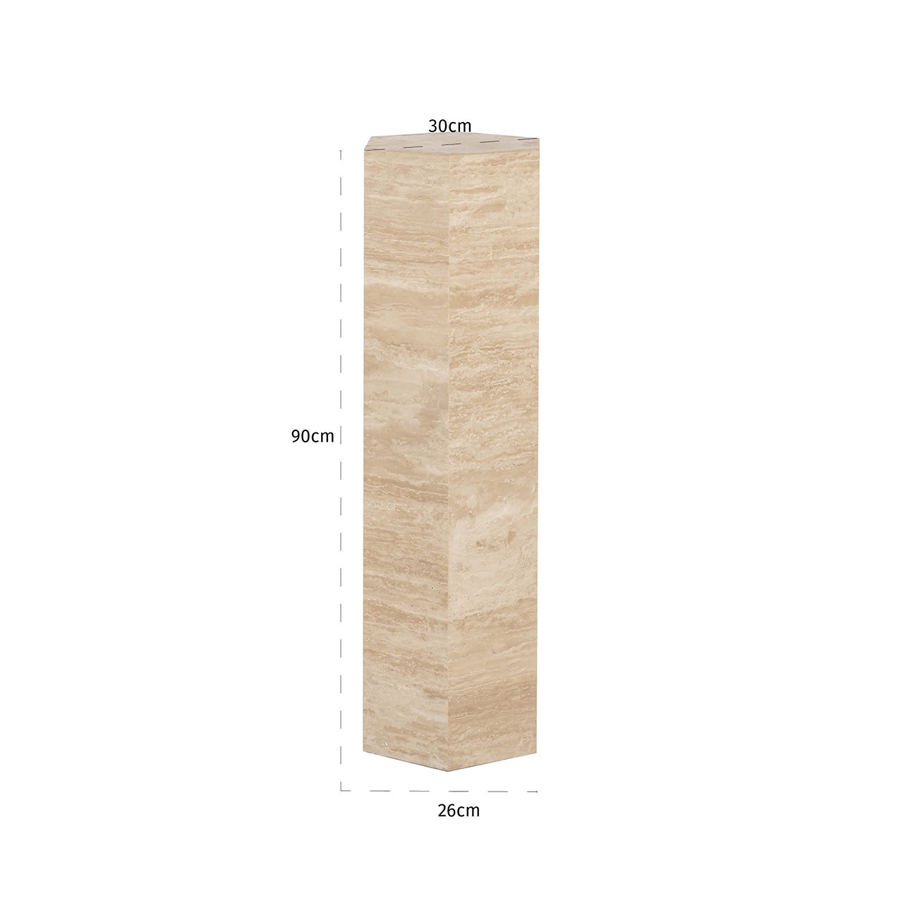 Column Vespin natural beige travertine (Beige) - obrazek 4