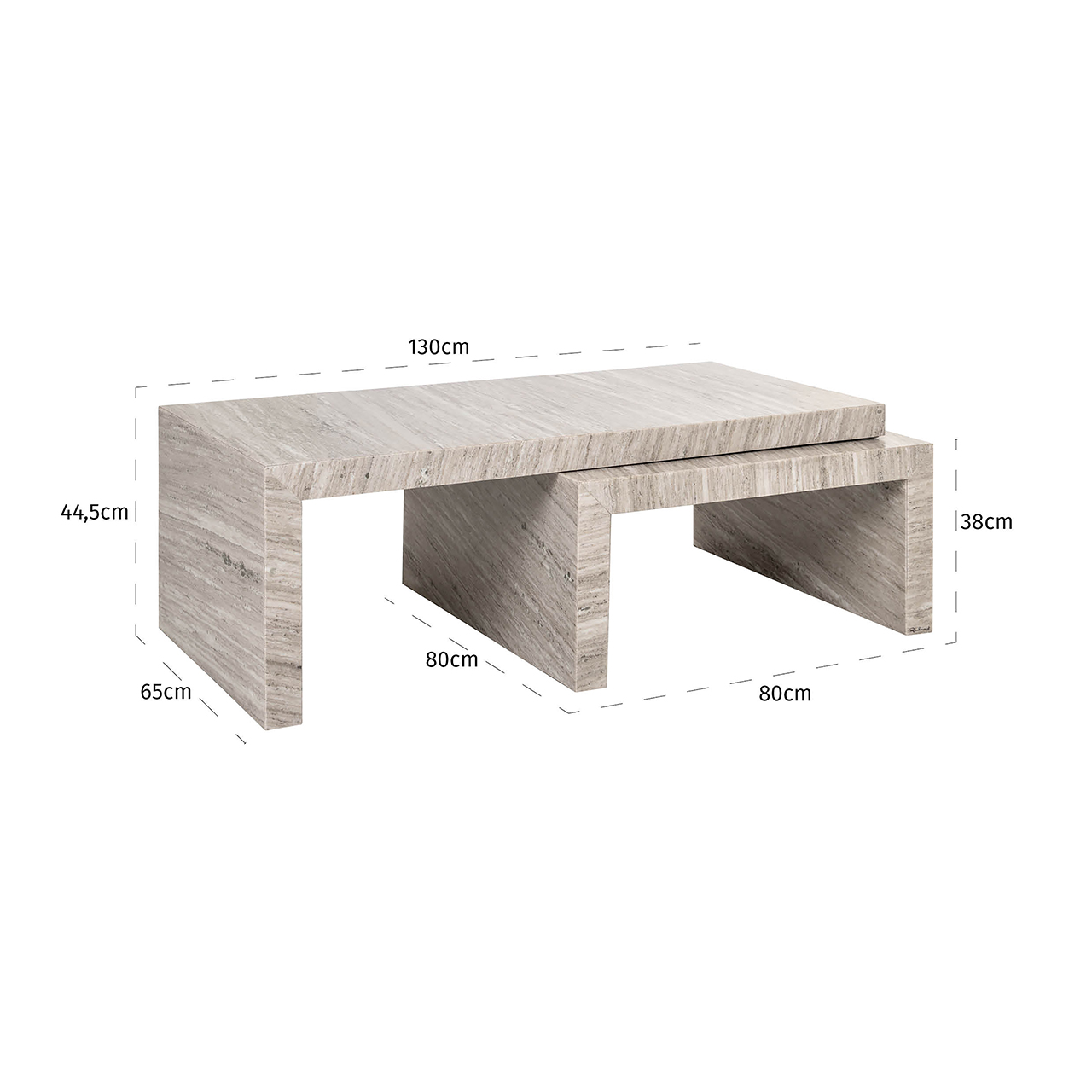Coffee table Novaz set of 2 (White) - obrazek 10