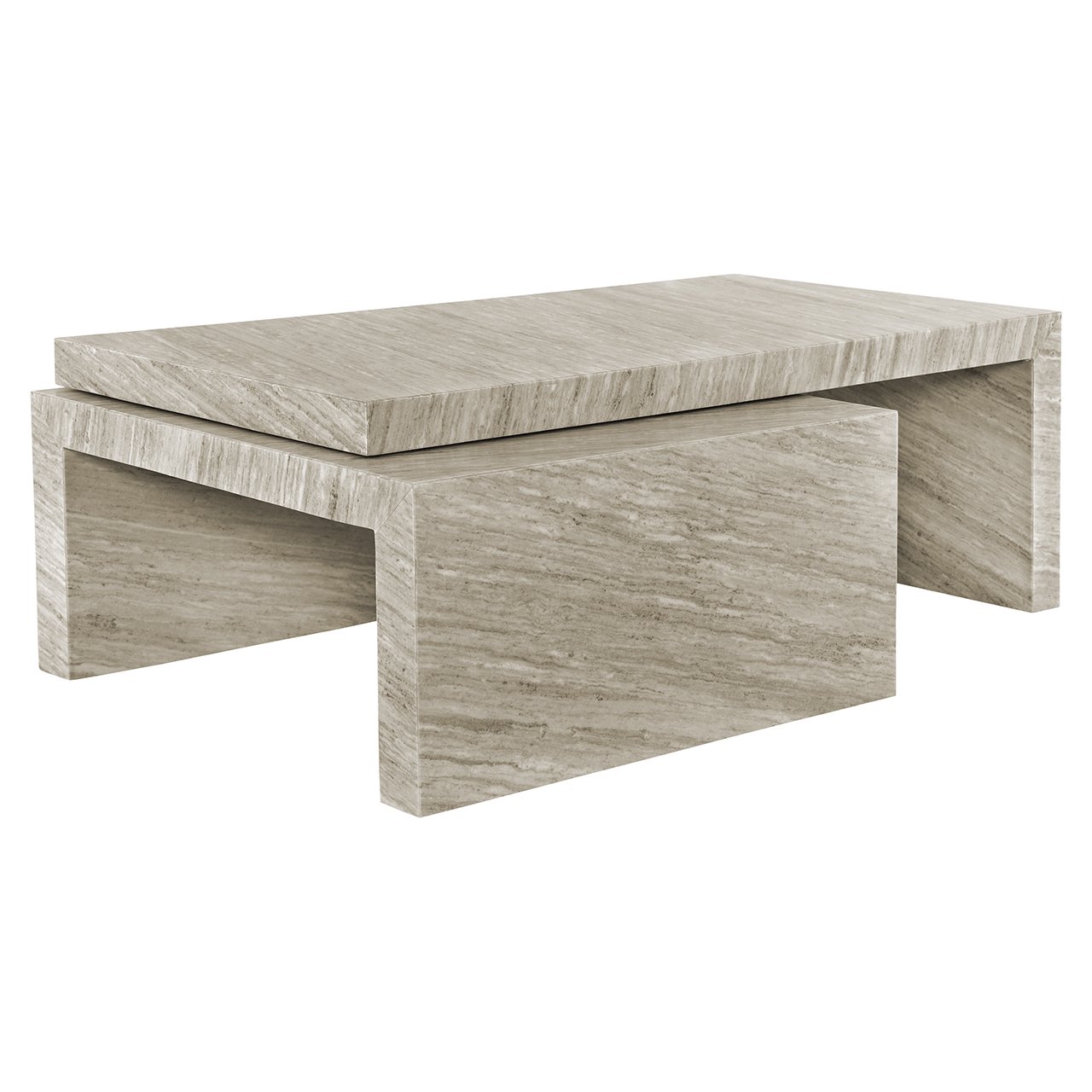 Coffee table Novaz set of 2 (White) - obrazek 2