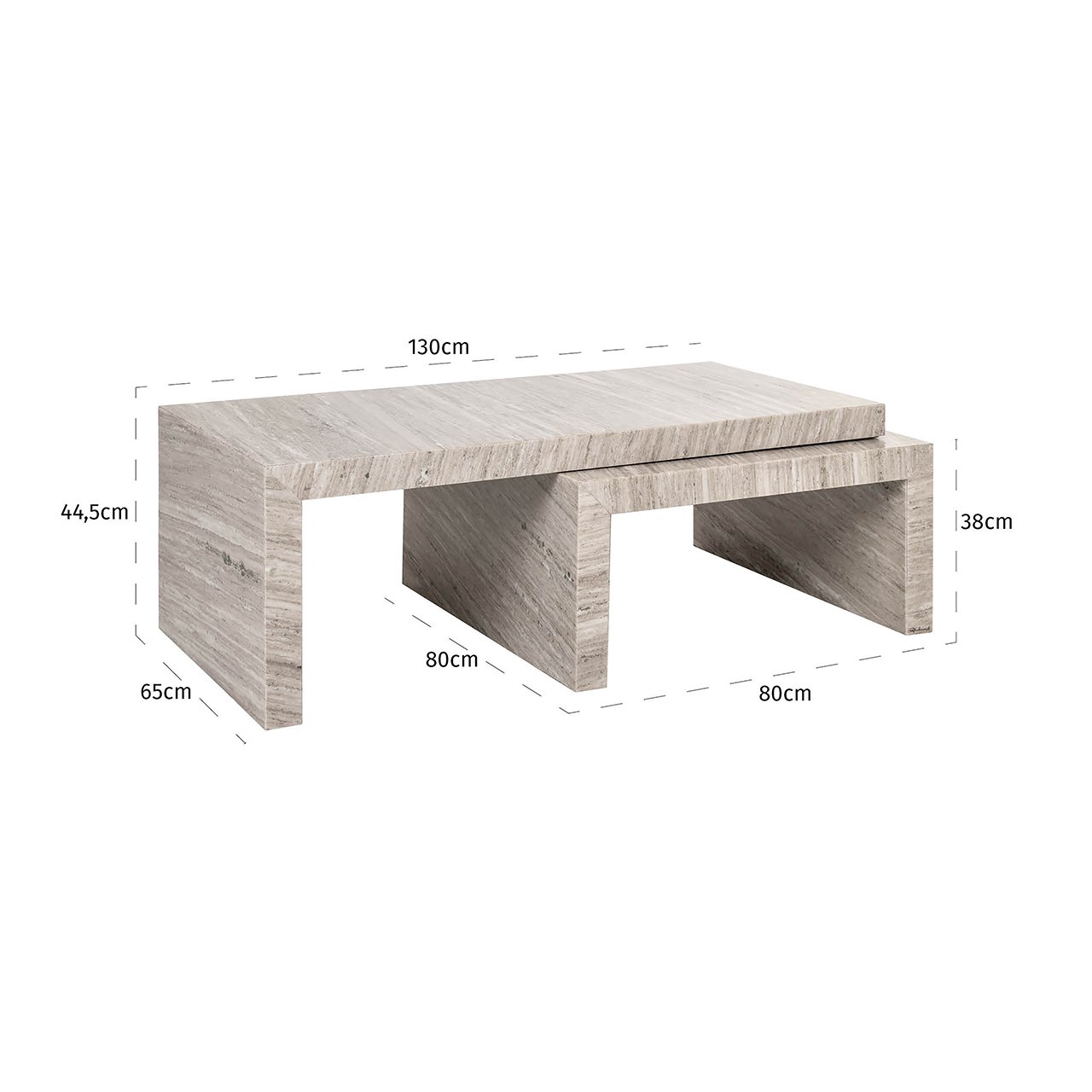 Coffee table Novaz set of 2 (White) - obrazek 5