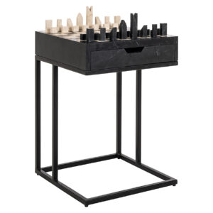 Chess table Davos 1-drawer (Black)