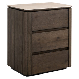 Nightstand Ritz 3-drawers (Brown)