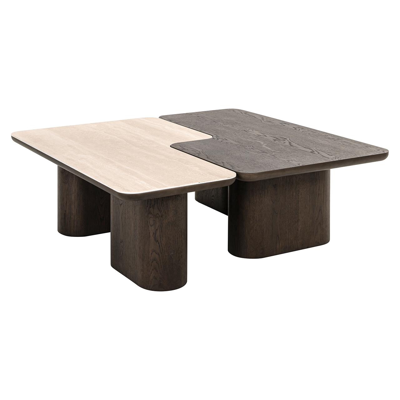 Coffee table Nando set of 2 (Brown)