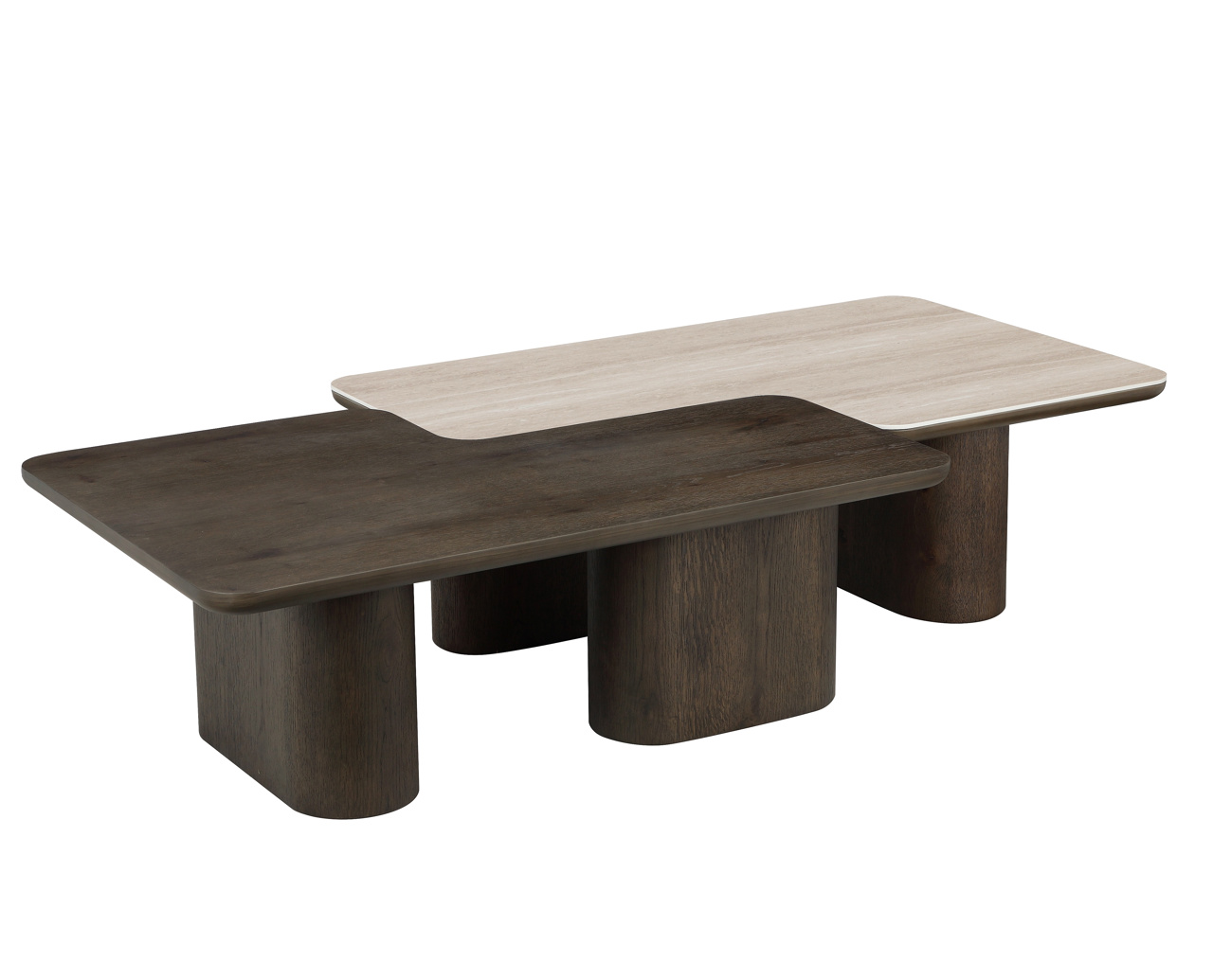 Coffee table Nando set of 2 (Brown) - obrazek 9