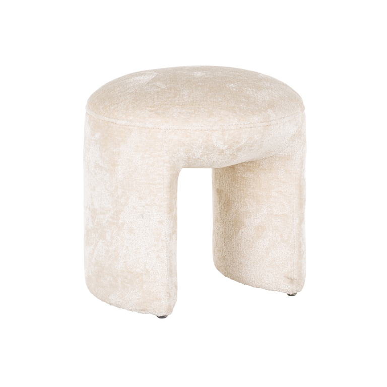 Pouffe Fargo white chenille (Bergen 900 white chenille)