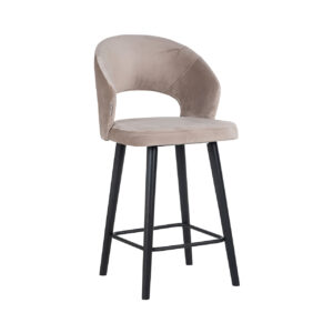 Counter stool Savoy khaki velvet (Quartz Khaki 903)