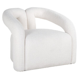 Lounge chair Dana white furry (Himalaya 900 white furry)