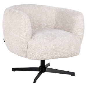 Swivel lounge chair Estelle (Be Lovely 11 Cream)