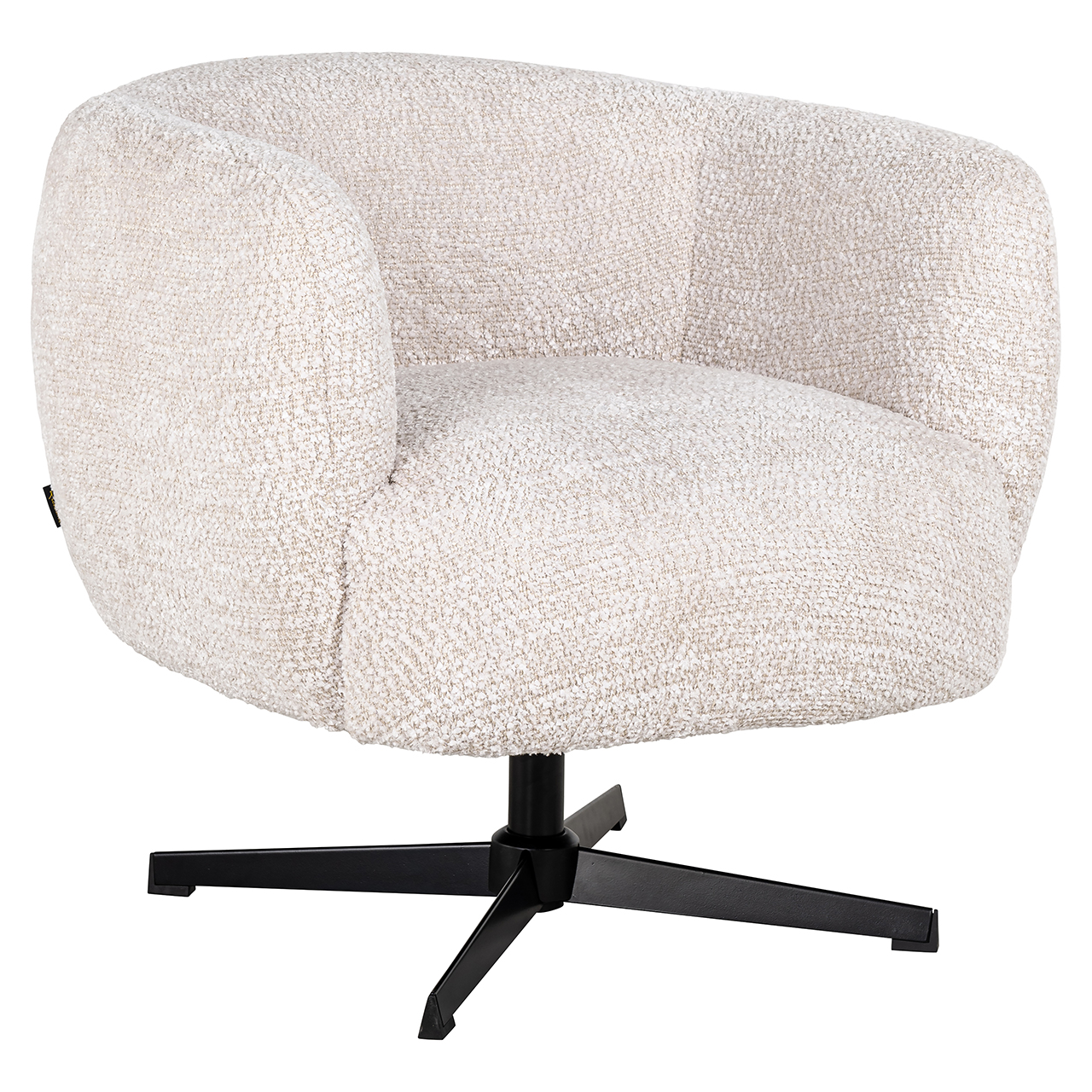 Swivel lounge chair Estelle (Be Lovely 11 Cream)