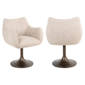 Dining chair Aldo natural linear swivel