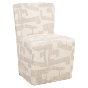 Chair Lorain with wheels beige graffic (Beige graffic)