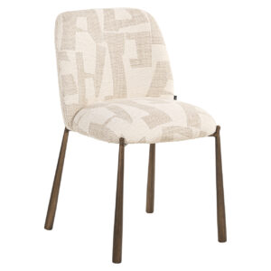 Chair Lana beige graffic (set of 2) (Beige graffic)