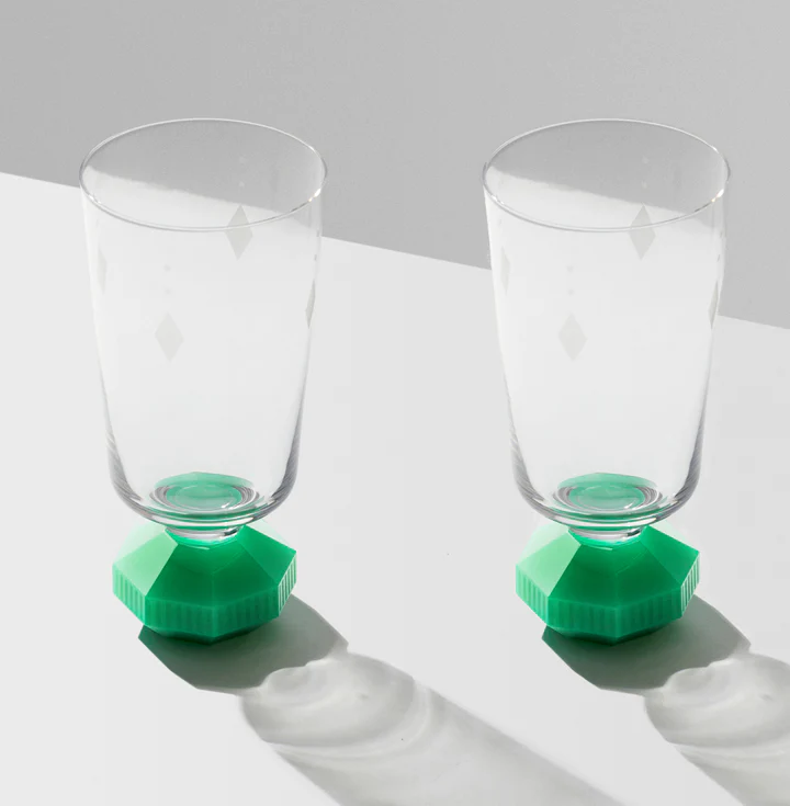 Chelsea  Clear/Mint (set of 2)