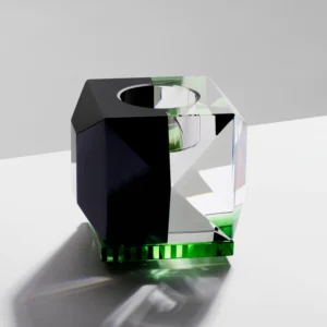 Ophelia Black/Clear/Green  świecznik