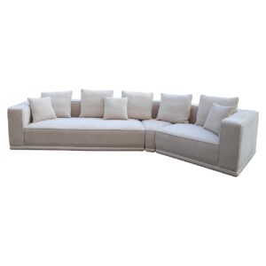 Sofa Lusso 4-seater beige chenille (Niagara 902 beige Chenille)