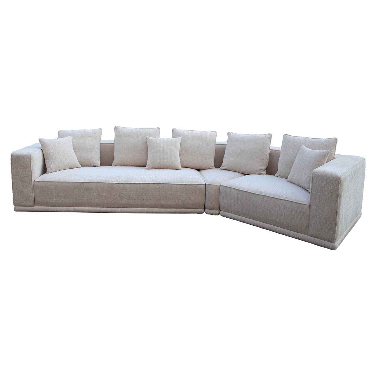 Sofa Lusso 4-seater beige chenille (Niagara 902 beige Chenille)